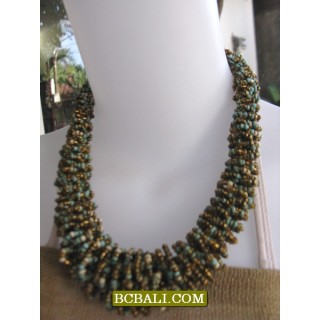 corn multi seed beaded necklaces short 